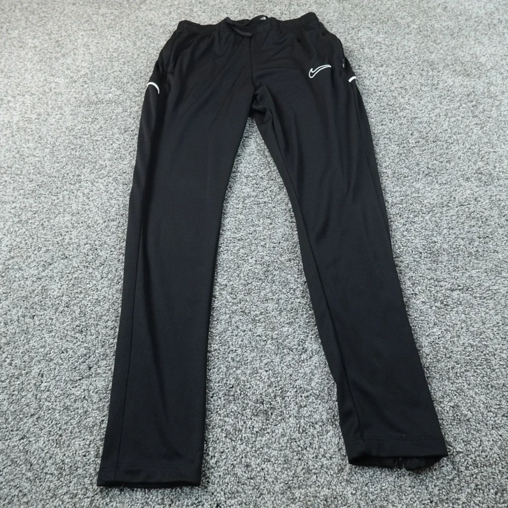 Nike Pants Womens S Black Swoosh Dri Fit Drawstring Soccer Jogger Sweatpants Gym